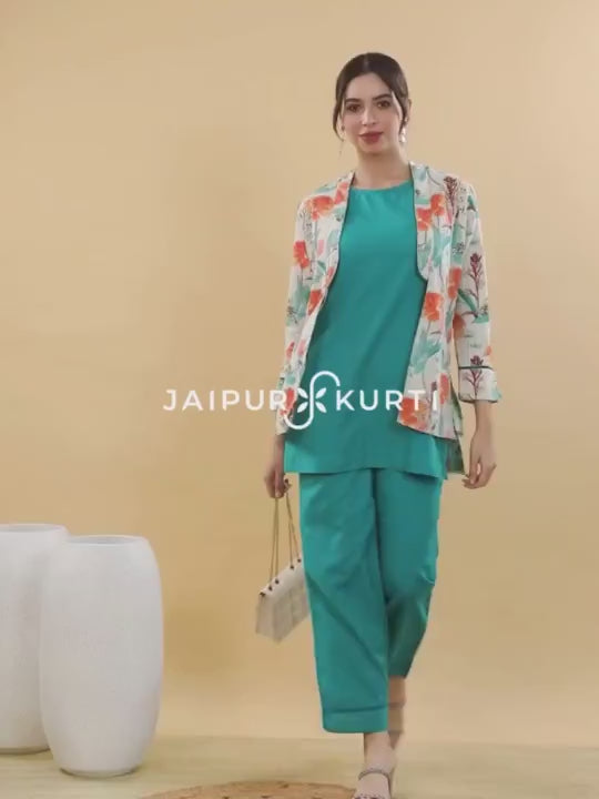 Bloom Yellow Set -Comfortable cotton kurta and pants with the blockprint  doriya dupatta- Gulabo Jaipur